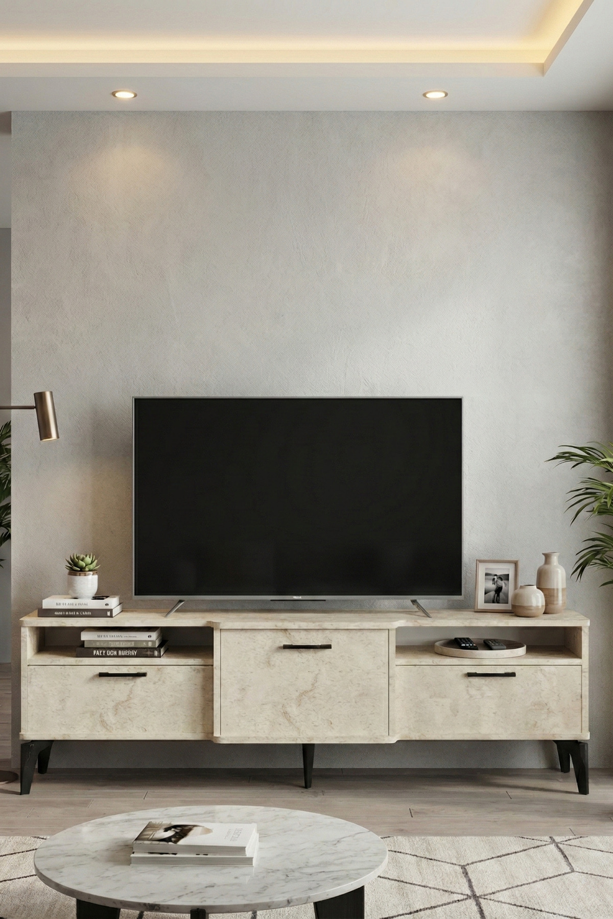 Mistral TV Sehpası Suntalam Ekru 160x40 cm