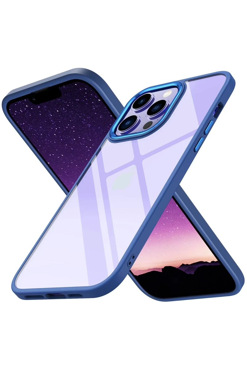 Apple iPhone 14 Pro Max Uyumlu Kılıf Power Silikon - Mavi