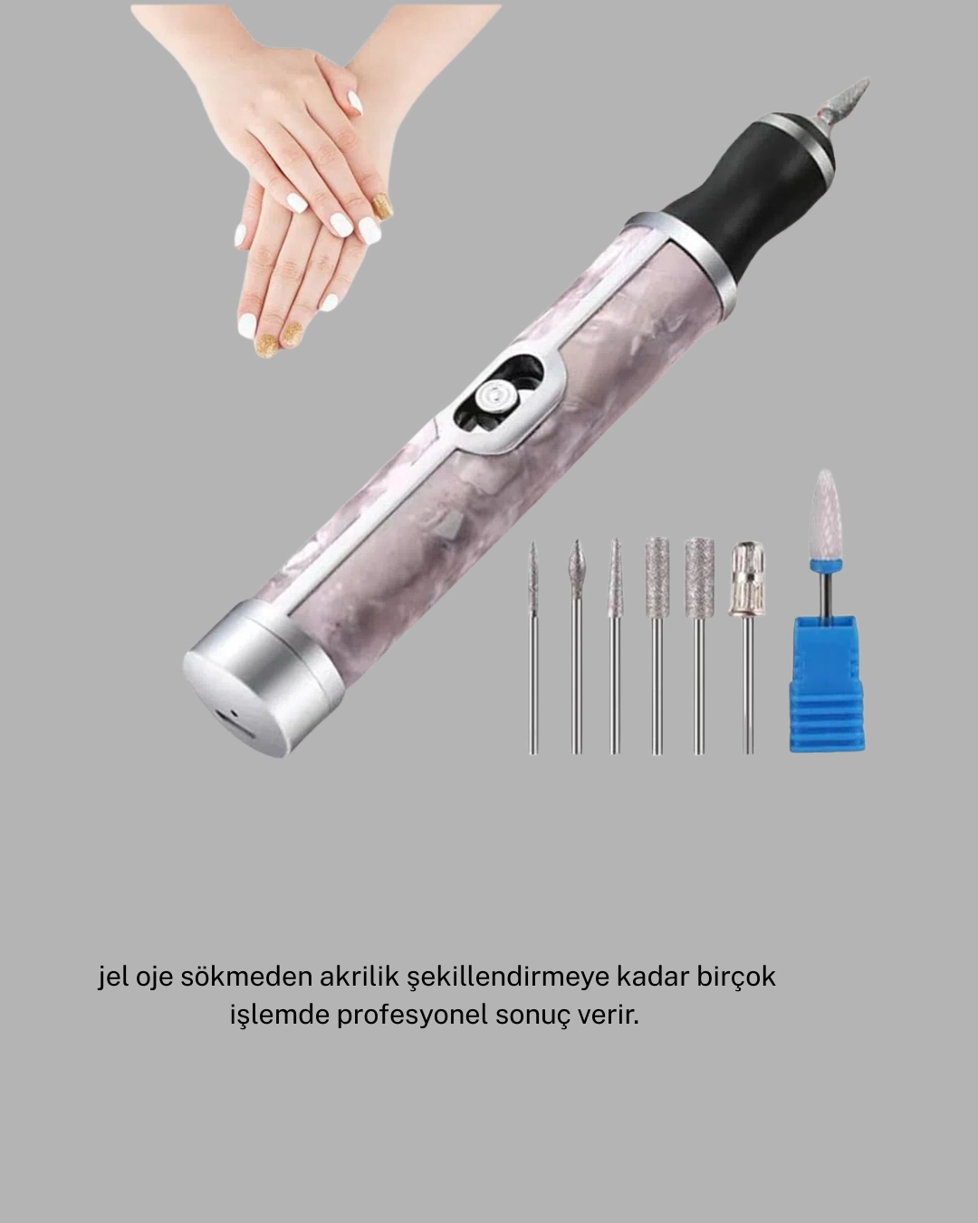 Yeni Nesil Tırnak Matkabı ve LED Oje Kurutma Cihazı Seti