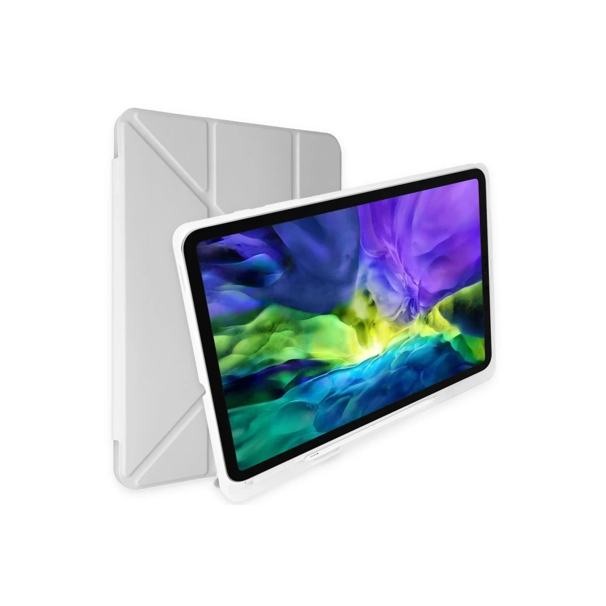 Samsung Galaxy X200 Tab A8 10.5 Kılıf Kalemlikli Mars Tablet Kılıfı - Gri