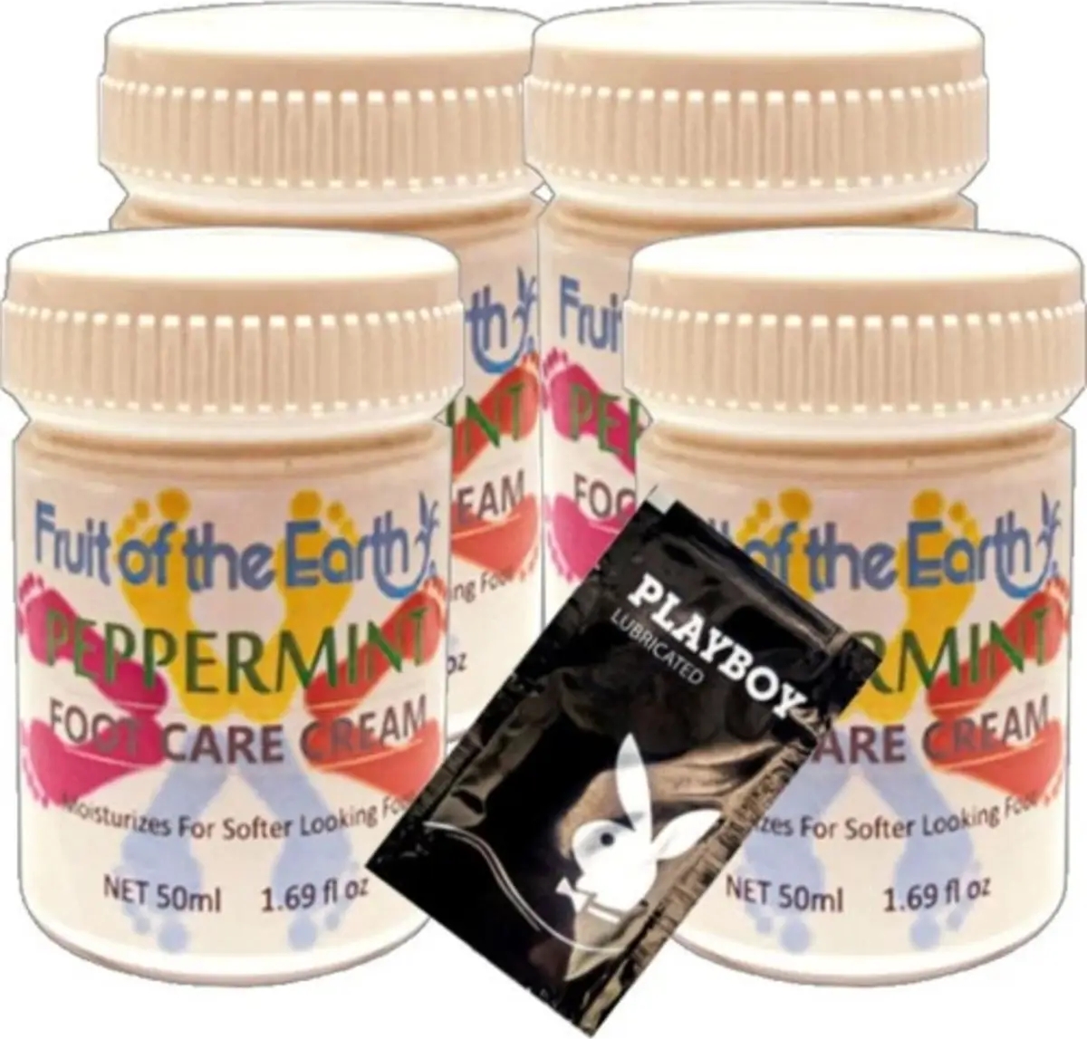 Süper Peppermint 4 Tane Birden Ayakların Bakımı ve Kokusu Bakım Kremi 50 ml + 1 Hediye Jel