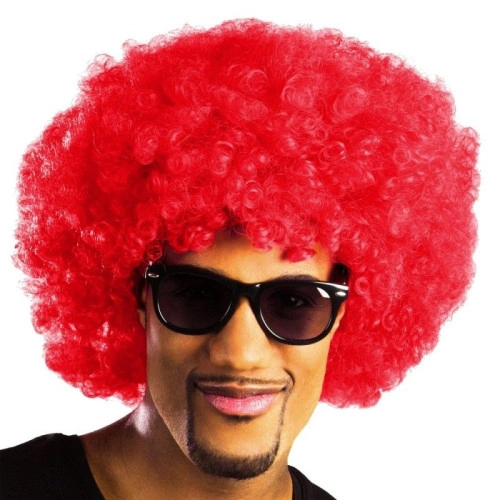 Kıvırcık Kırmızı Afro Bonus Peruk 120 Gram