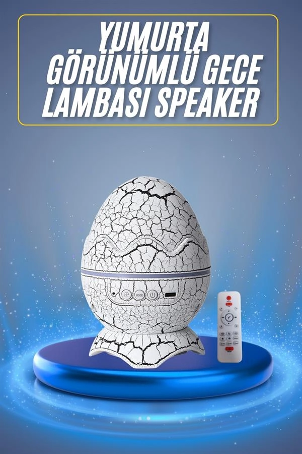 Şık Dinozor Yumurtası Bluetooth Hoparlör Gece Lambası