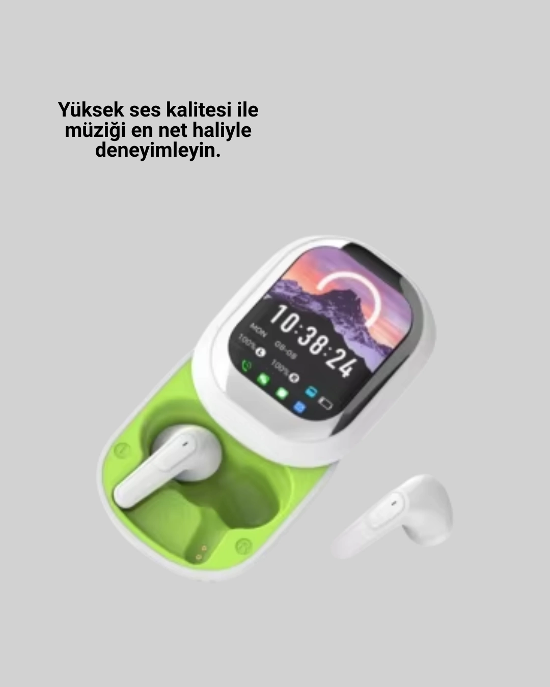 Bluetooth Stereo Kulaklık Kayar Kapaklı Şarj Kutusu 150 Gram