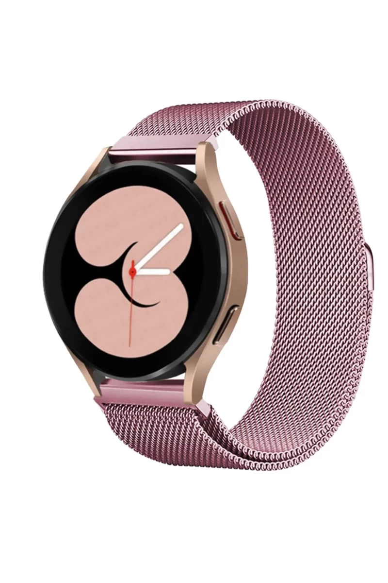 Samsung Galaxy Watch 4 Metal Mıknatıslı Kordon - Rose