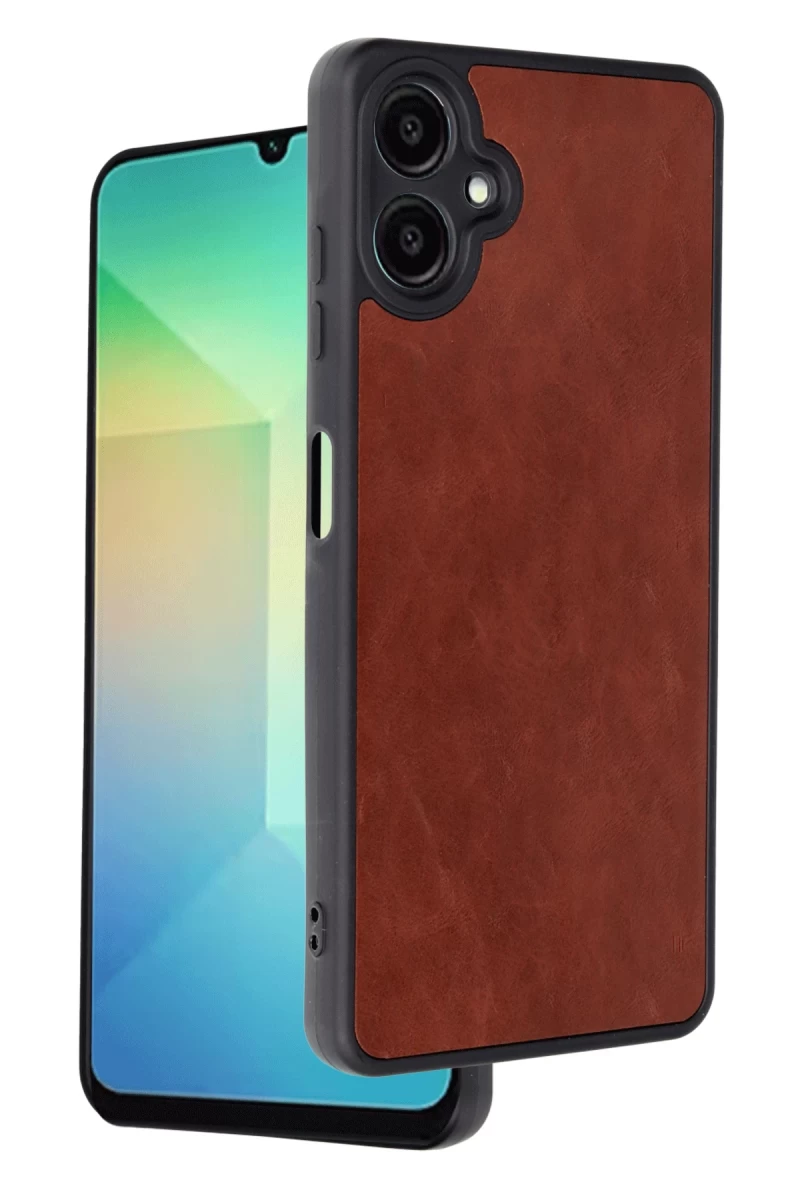 Samsung Galaxy A06 Uyumlu Kılıf Aras Deri Kapak - Bordo