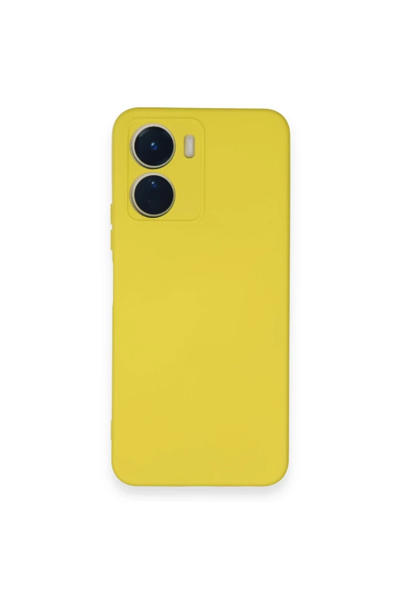Vivo Y16 Uyumlu Kılıf Nano içi Kadife Silikon - Sarı