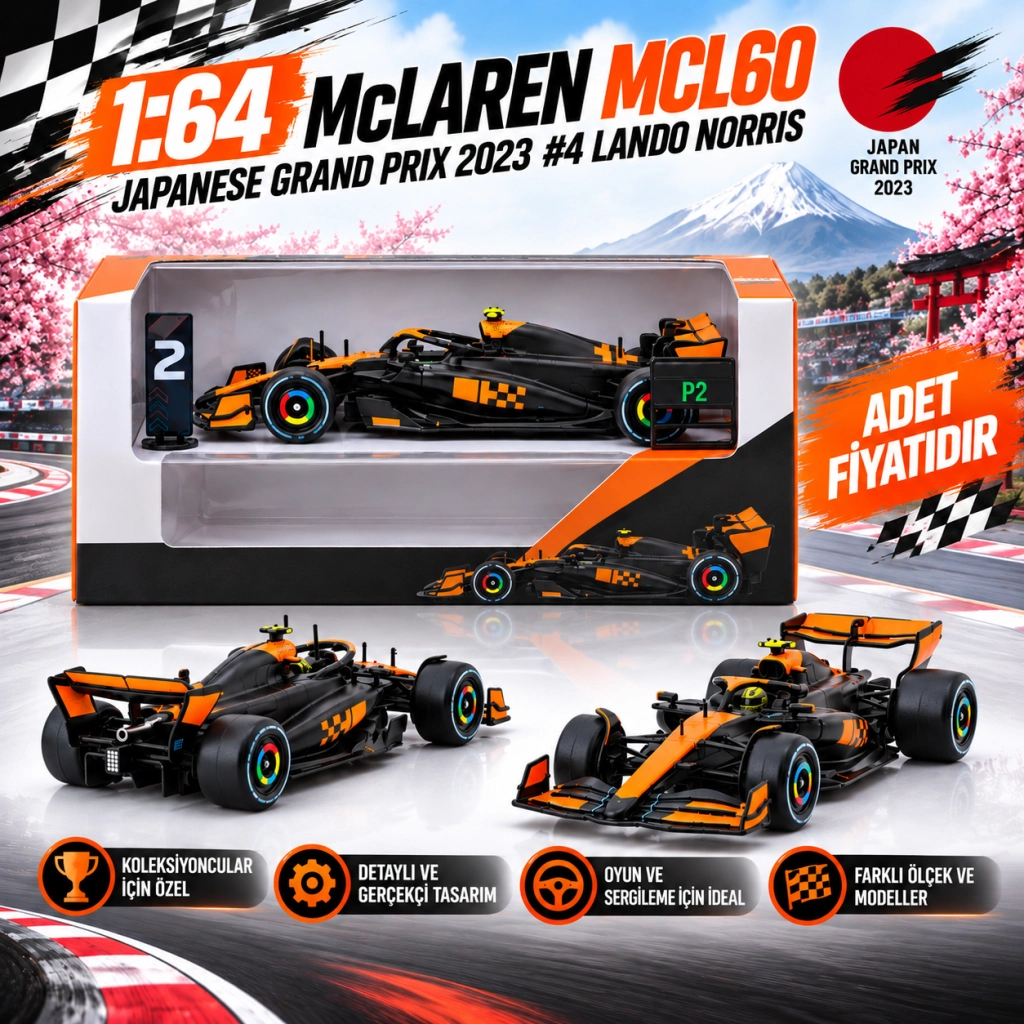 McLaren MCL60 Lando 1:64 Koleksiyonu