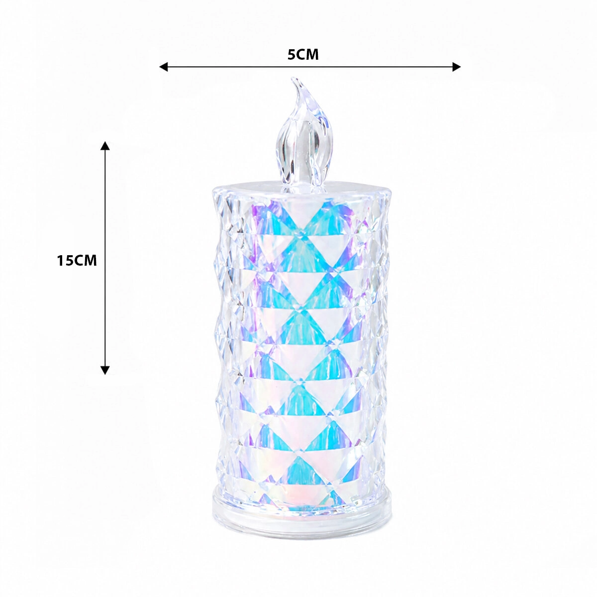 Büyük Boy Pilli LED Mum 5 cm Çap 12 Adet Set