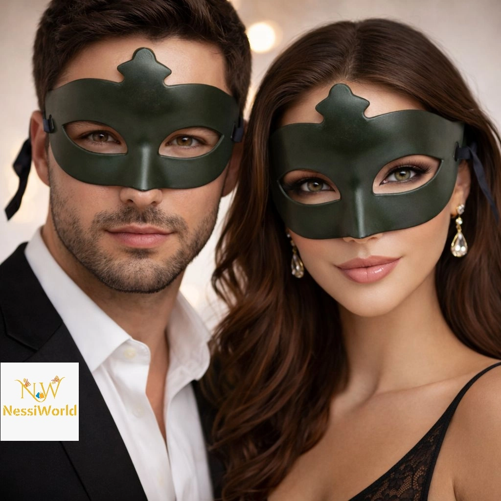 Gizemli Yeşil Masquerade Maskesi 1 Adet