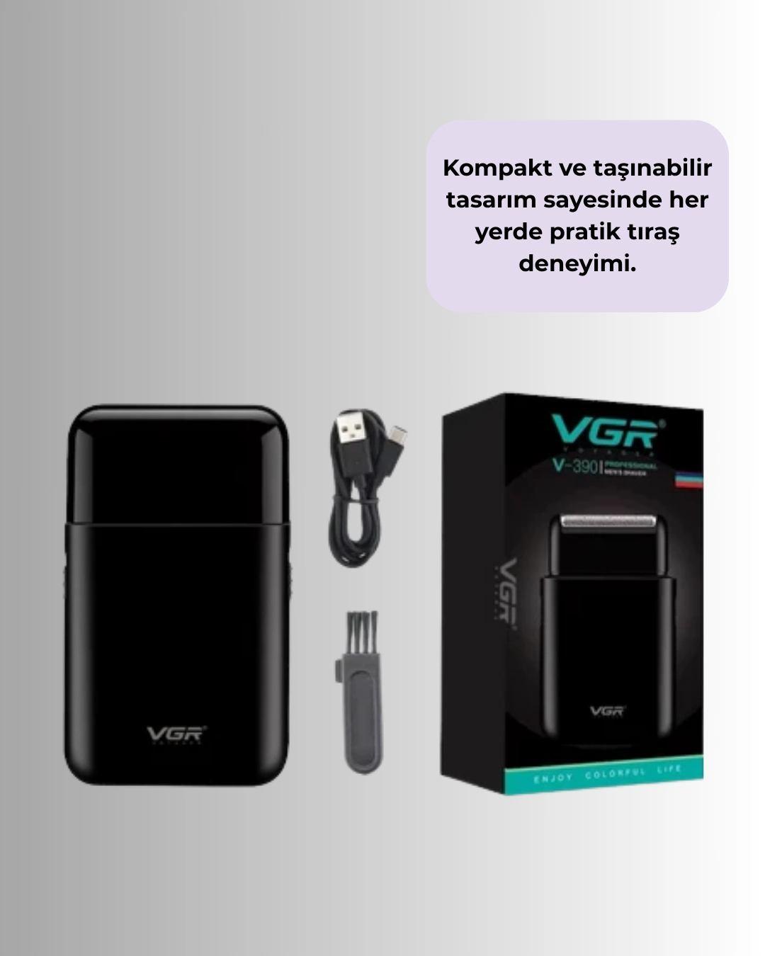 45 Dakika Çalışma Süreli Şarjlı Tıraş Makinesi ABS Gövdeli