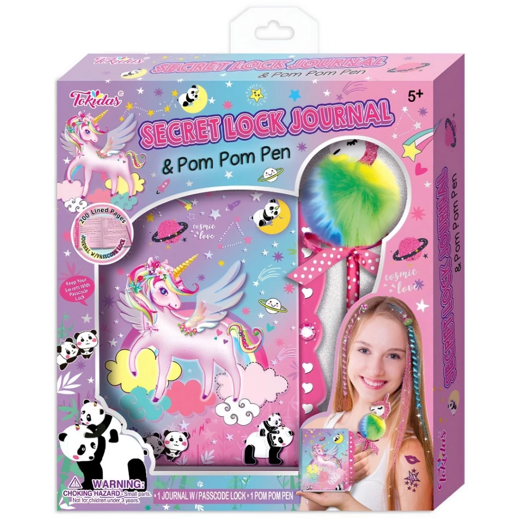 Günlük ve PonPon Kalem Seti 1 Adet (Gizli Model)
