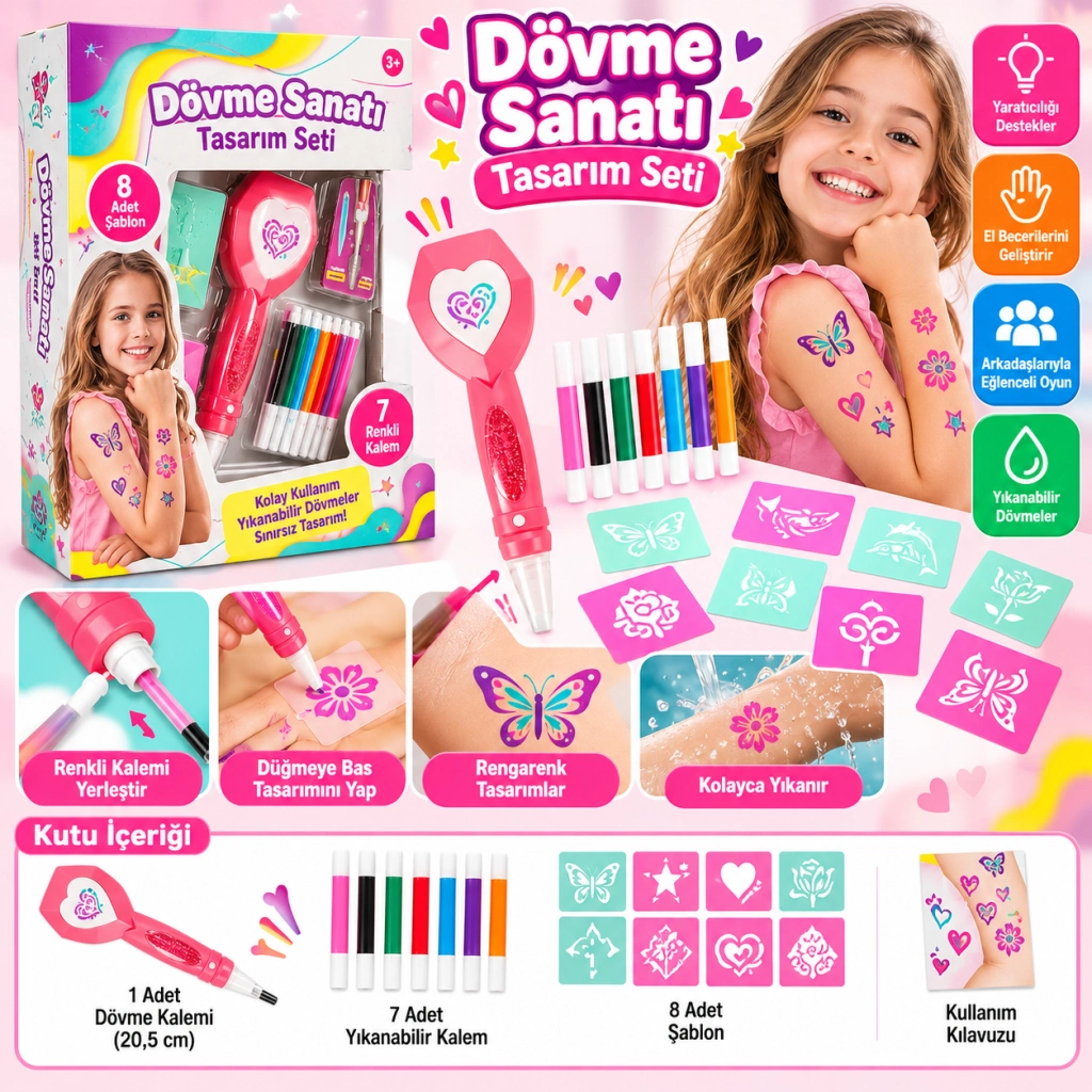 Sanatçıların Tercihi Dövme Tasarım Seti 1 Adet
