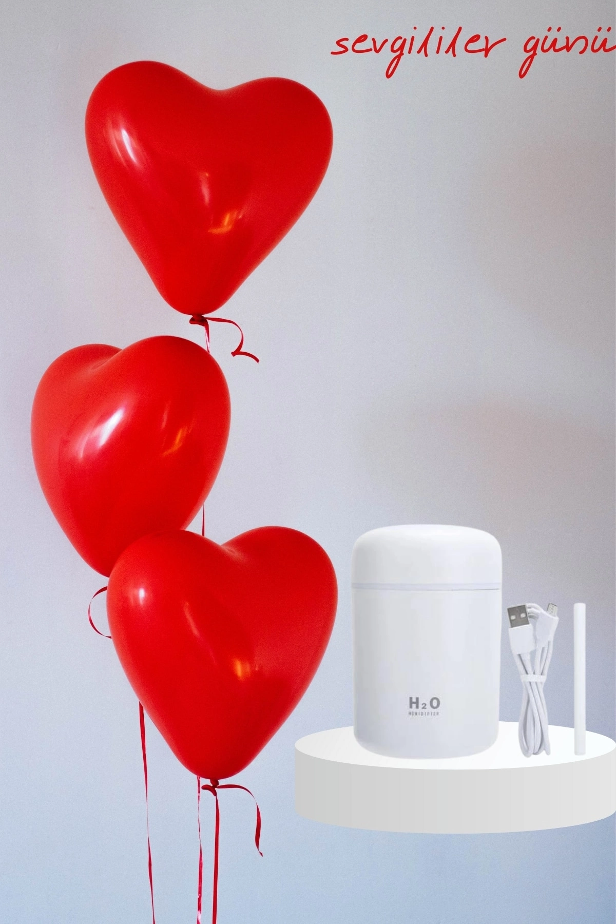 LED Işıklı Hava Nemlendirici USB Şarjlı 300 ml Aroma Difüzörü