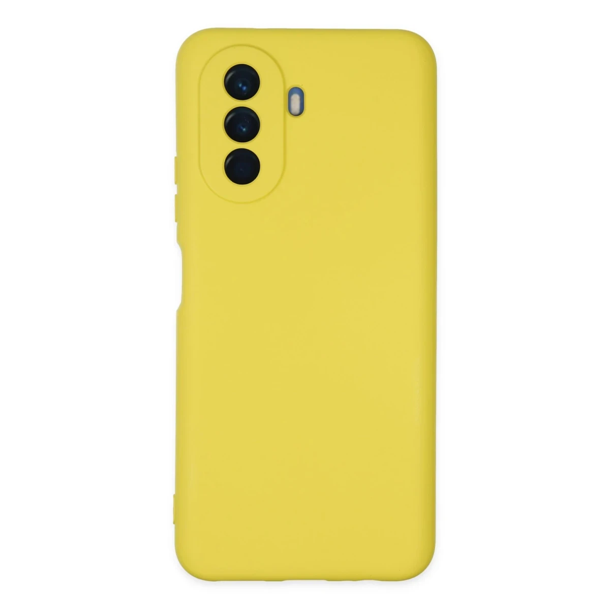 Huawei Nova Y70 Kılıf Nano içi Kadife Silikon - Sarı