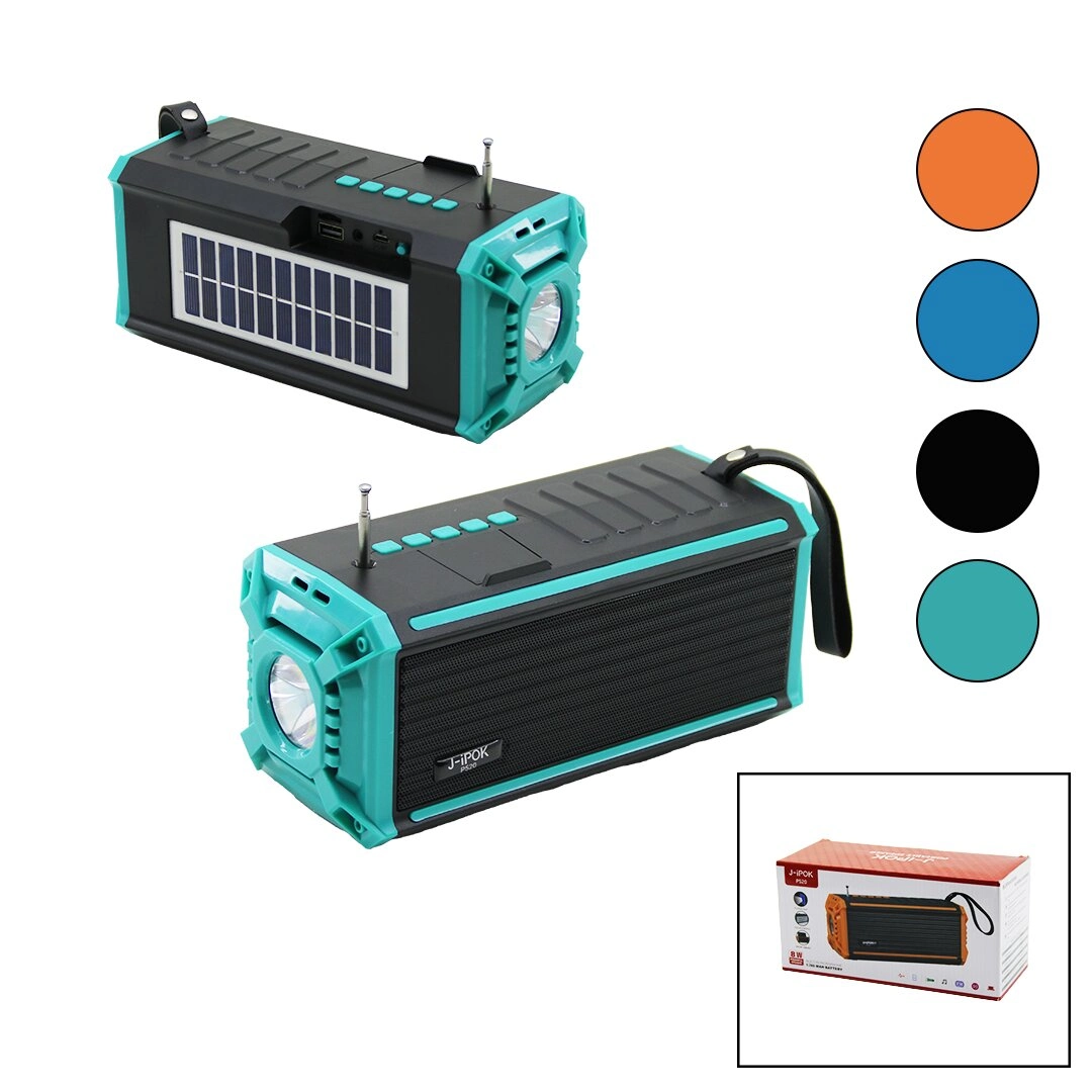 Bluetooth FM Radyo ve MP3 Çalar 8W Solar Panel ile
