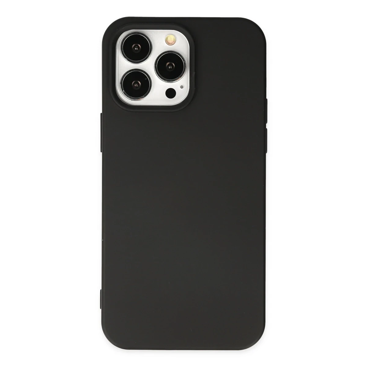 Apple iPhone 14 Pro Max Kılıf Nano içi Kadife Silikon - Siyah