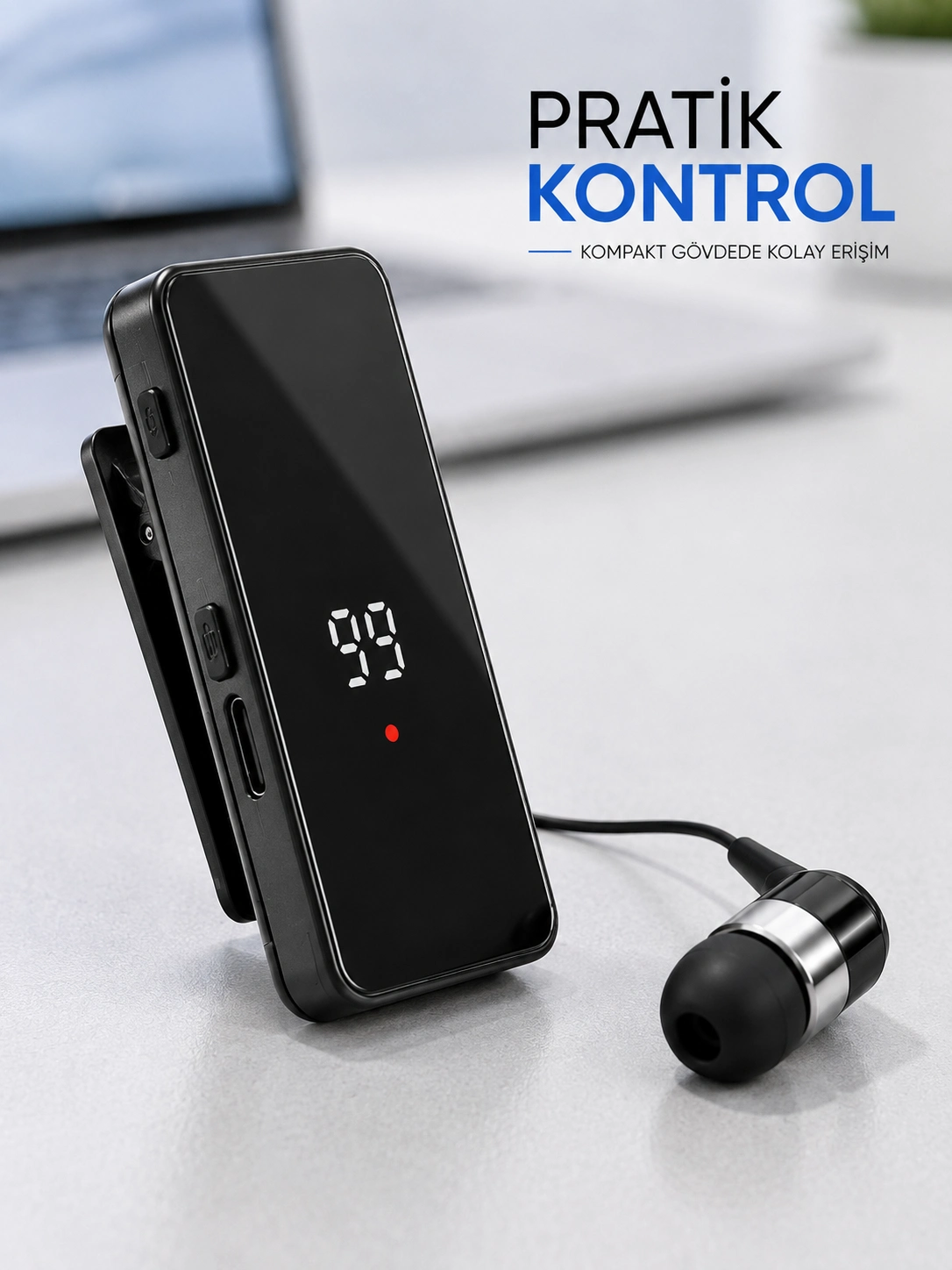 Pratik Tasarımlı Bluetooth Kulaklık Tek Kulaklı Kullanım