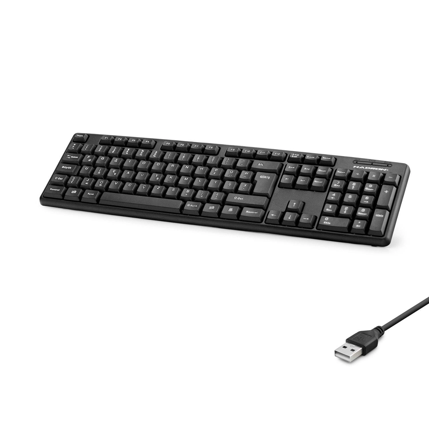 Siyah Standart Klavye F 1 Adet (Kablolu Model)