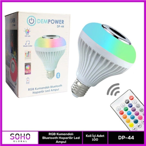 Akıllı RGB LED Ampul 1 Adet Bluetooth Müzikli