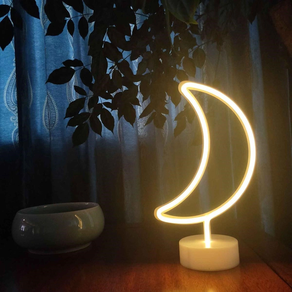 Şık Neon Led Gece Lambası Pilli 1 Adet