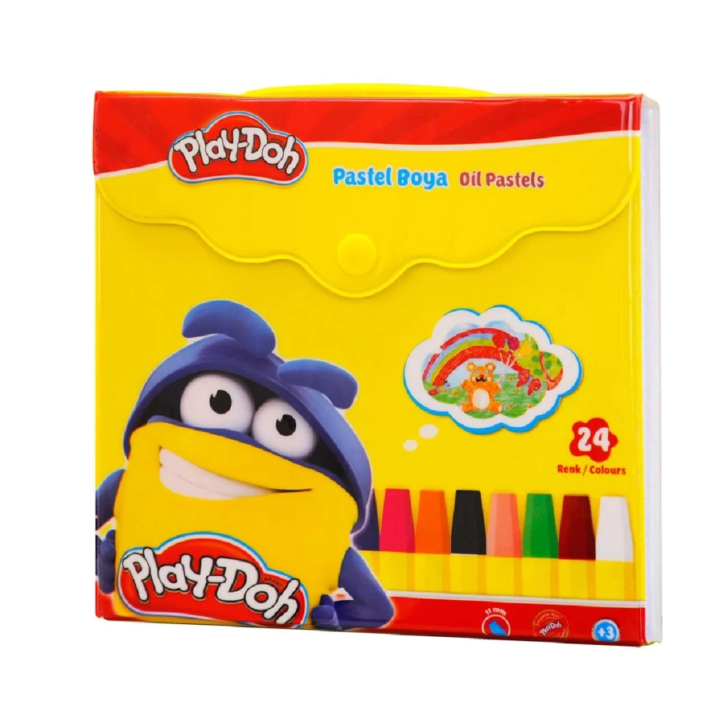 Çantalı 24 Renk Pastel Boya Seti