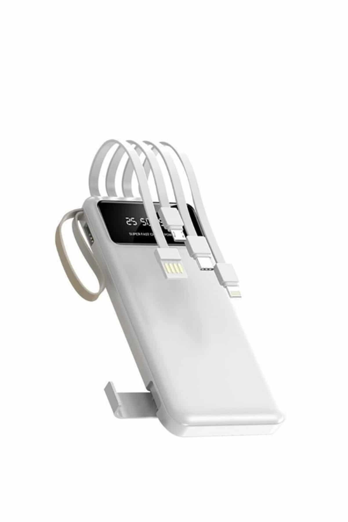 Siyah Taşınabilir Powerbank 20000 mAh 4 Çıkışlı Şarj Cihazı