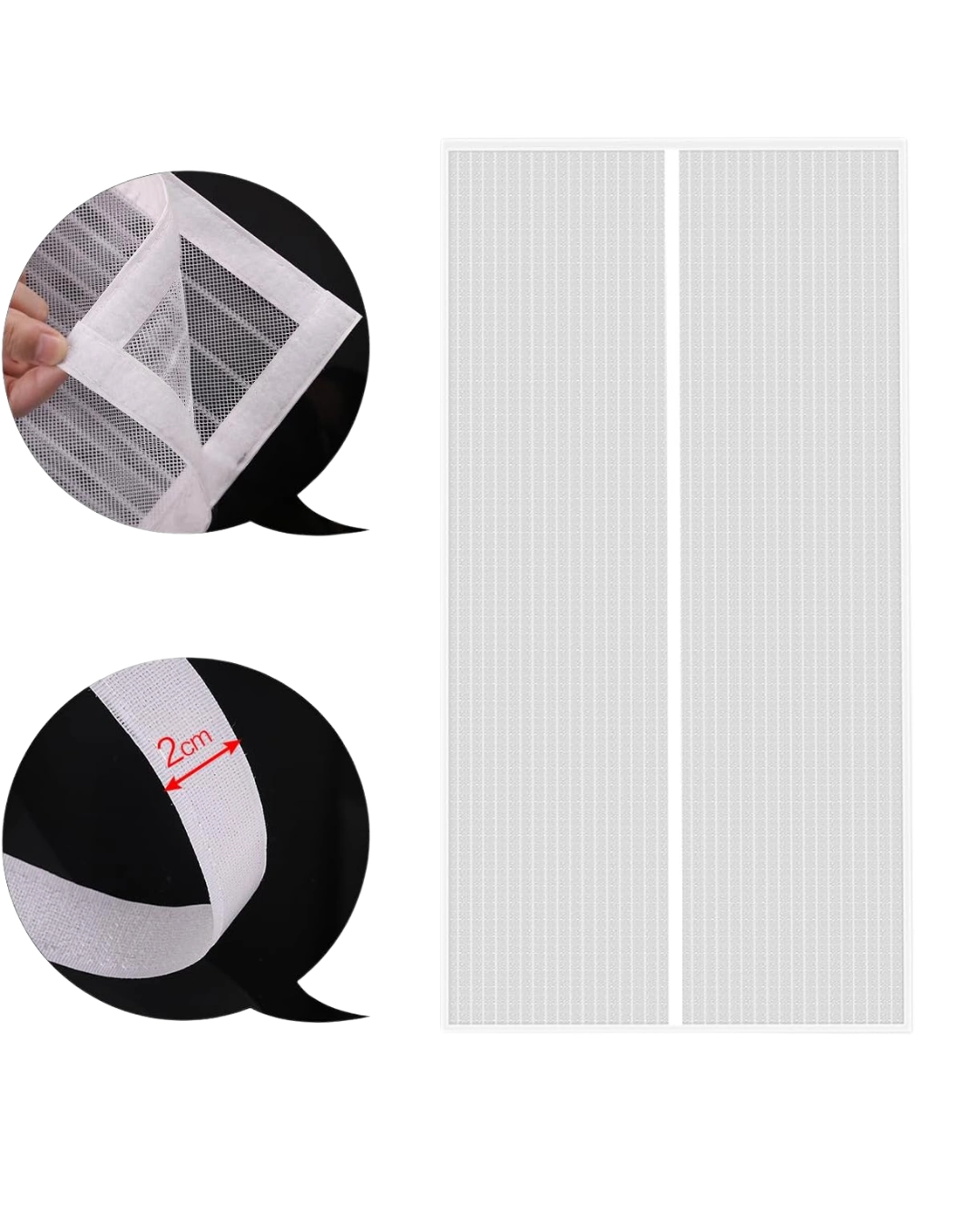 Mıknatıslı Tül Sineklik 105x210 CM Çift Taraflı Bant Hediyeli