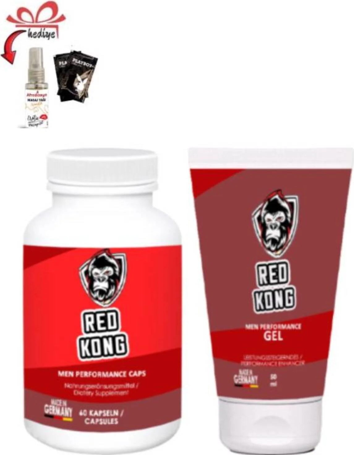 Red Kong Erkeklere Çok Özel 60lı Set+Afrodizayn Masaj Yağı