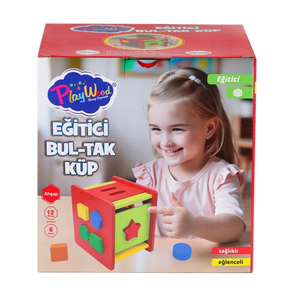 Eğitici Ahşap Bultak Küp 1 Adet