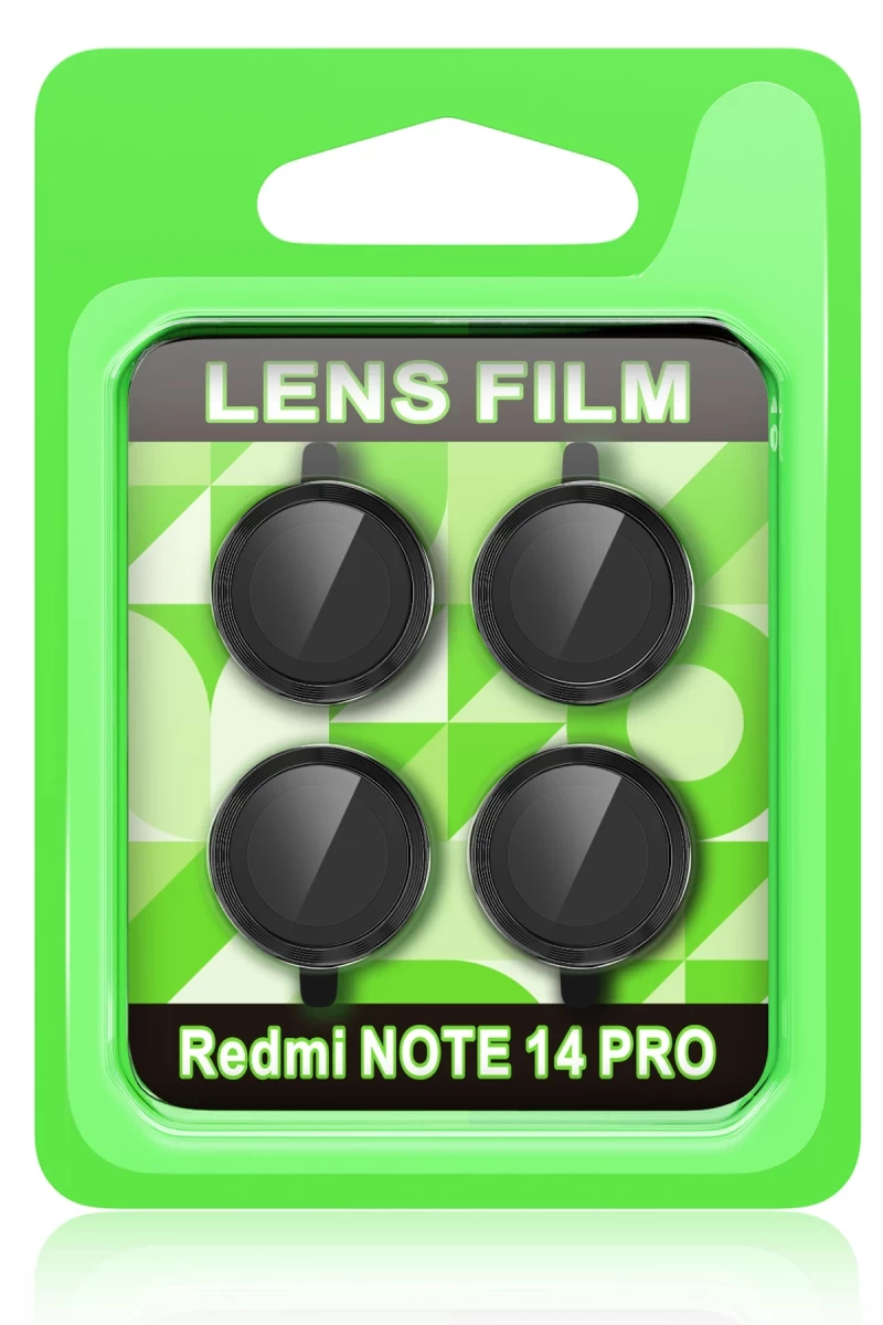 Xiaomi Redmi Note 14 Pro 5G Uyumlu Raze Metal Kamera Lens - Siyah