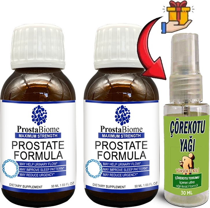 Prostabiome 2 Tane Erkeklere Özel 50 ml Şurup + 30ML Çörek Otu Yağı