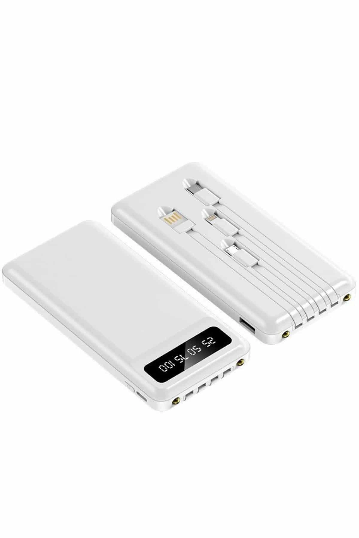 Taşınabilir 20.000 mAh Powerbank 4 Çıkışlı Uzun Pil Ömrü