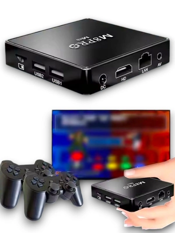 Ultra HD Oyun Konsolu 64 GB M8 Pro TV Box