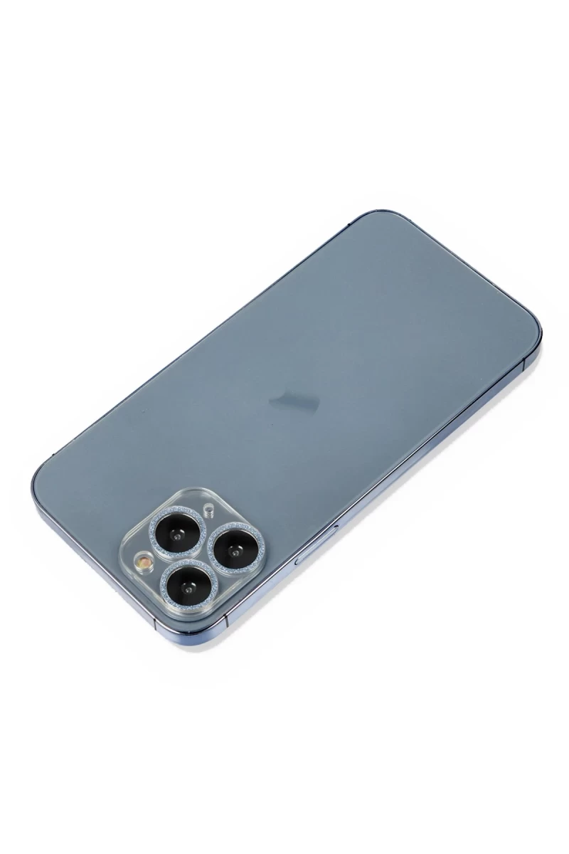 Apple iPhone 11 Pro Uyumlu Shine Kamera Lens Koruma Cam - Sierra Blue