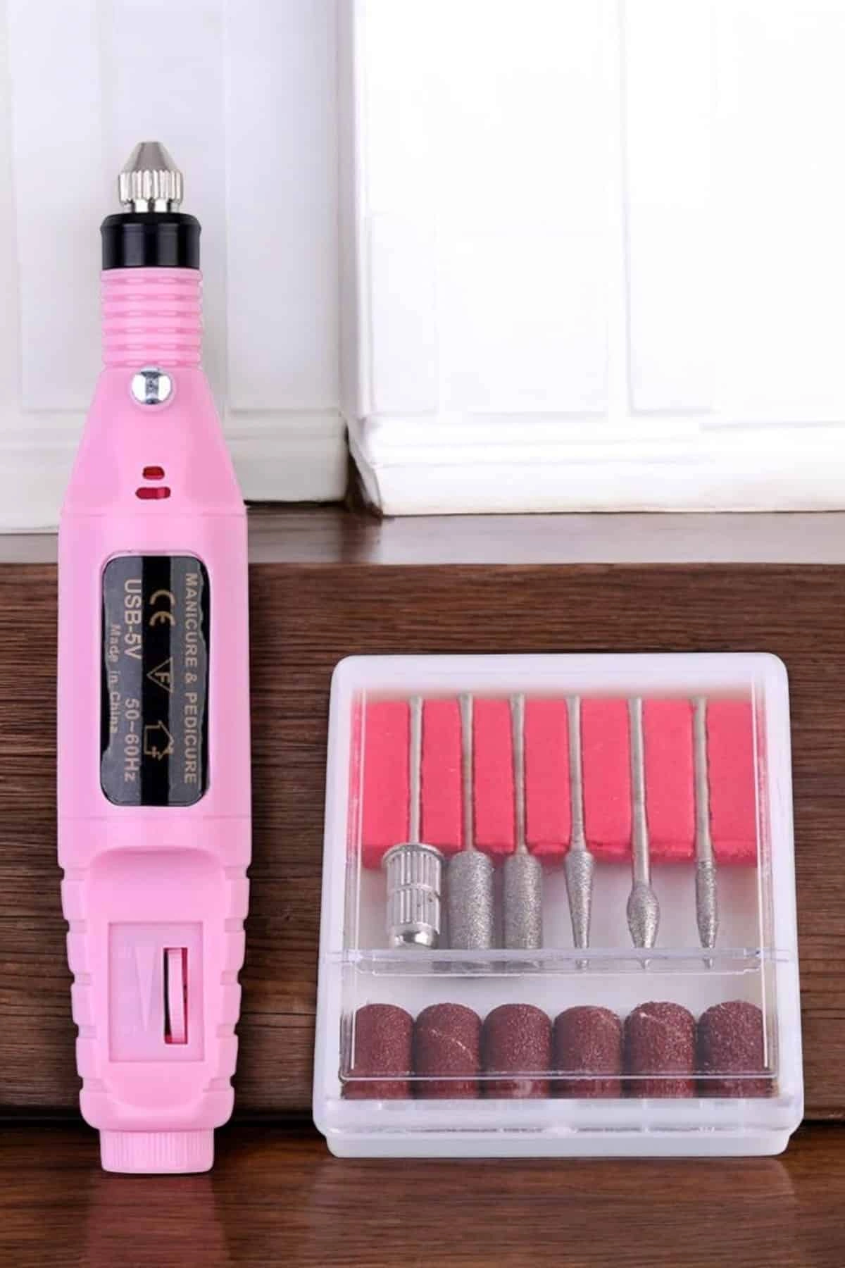 Tırnak Matkap Seti 5 Uç ile Manikür Pedikür (Elektrikli Model)