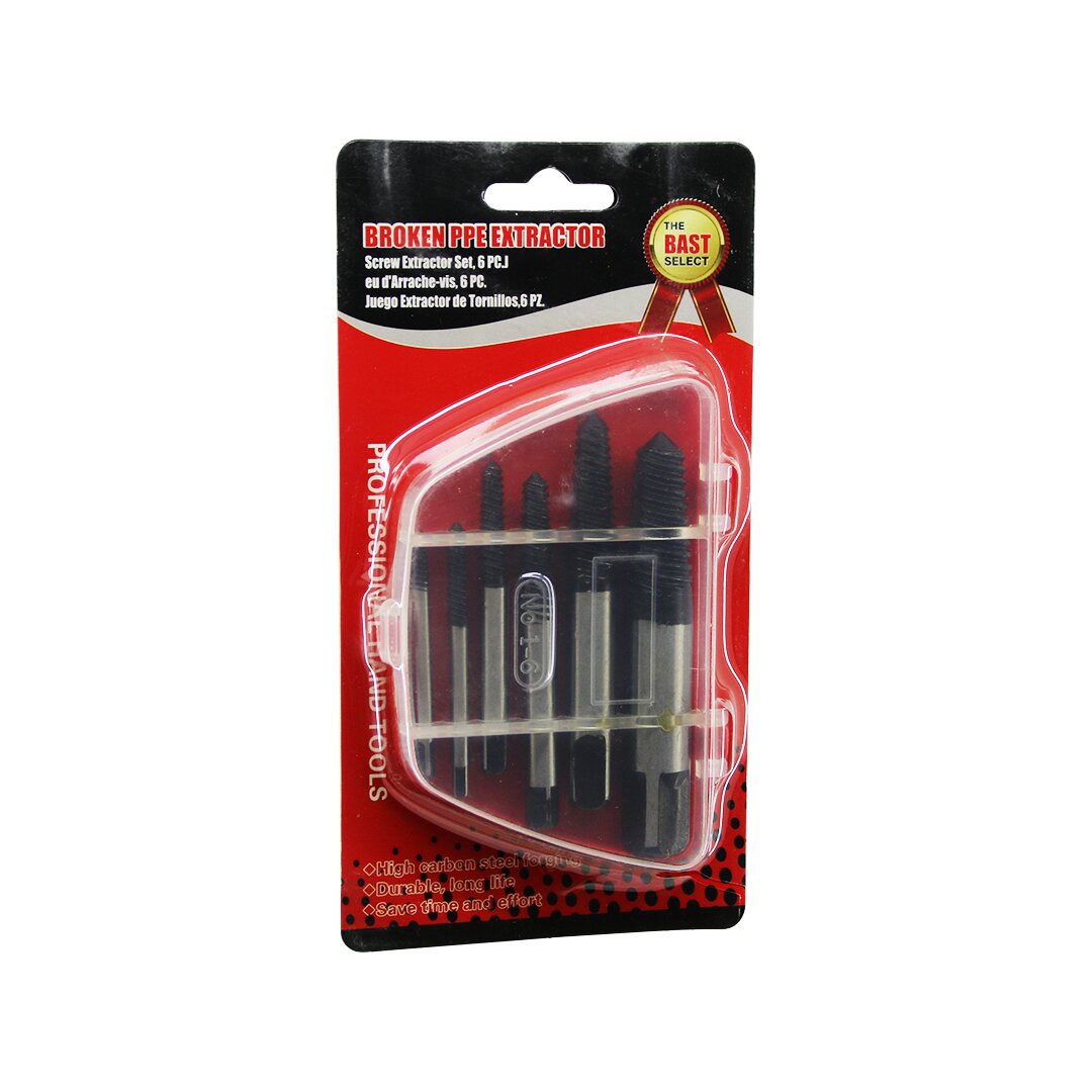 6 Pcs Hasarlı Vida Çıkarıcı Set - Sola Dönen Klavuz Uç