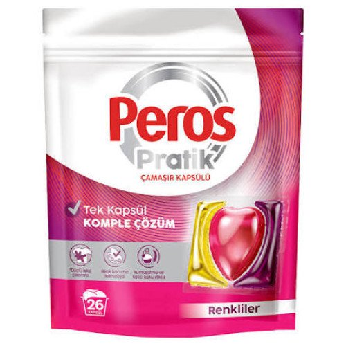 PEROS ÇAMAŞIR KAPSÜLÜ 26 LI RENKLİLER