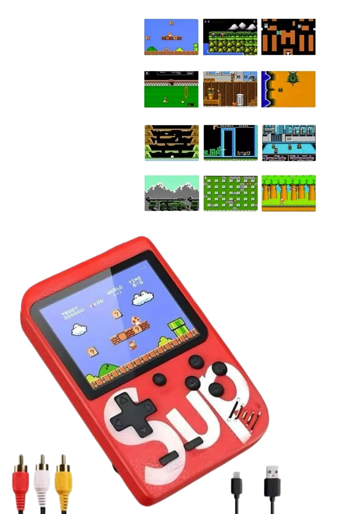 Retro Mini Atari Oyun Konsolu 400 Oyunlu Taşınabilir