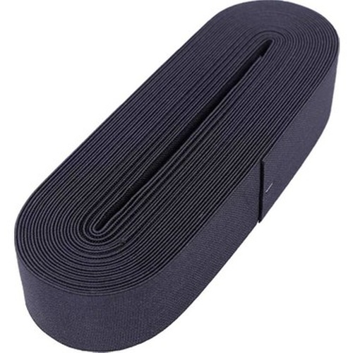 Siyah - 4CM Paça Lastik Yassı Geniş 10MT.