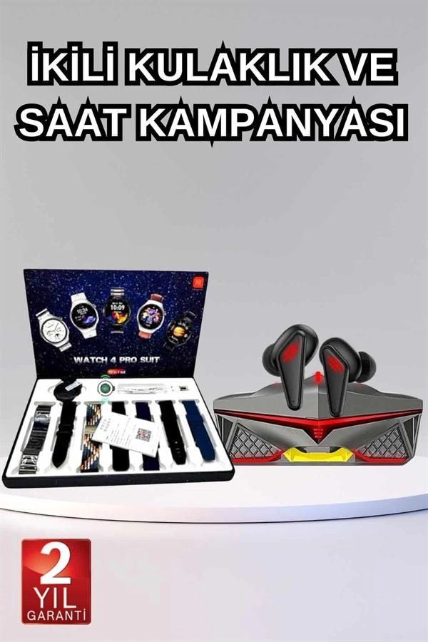 Bluetooth Kulaklık ve Akıllı Saat Seti Uyumlu Oyun Deneyimi