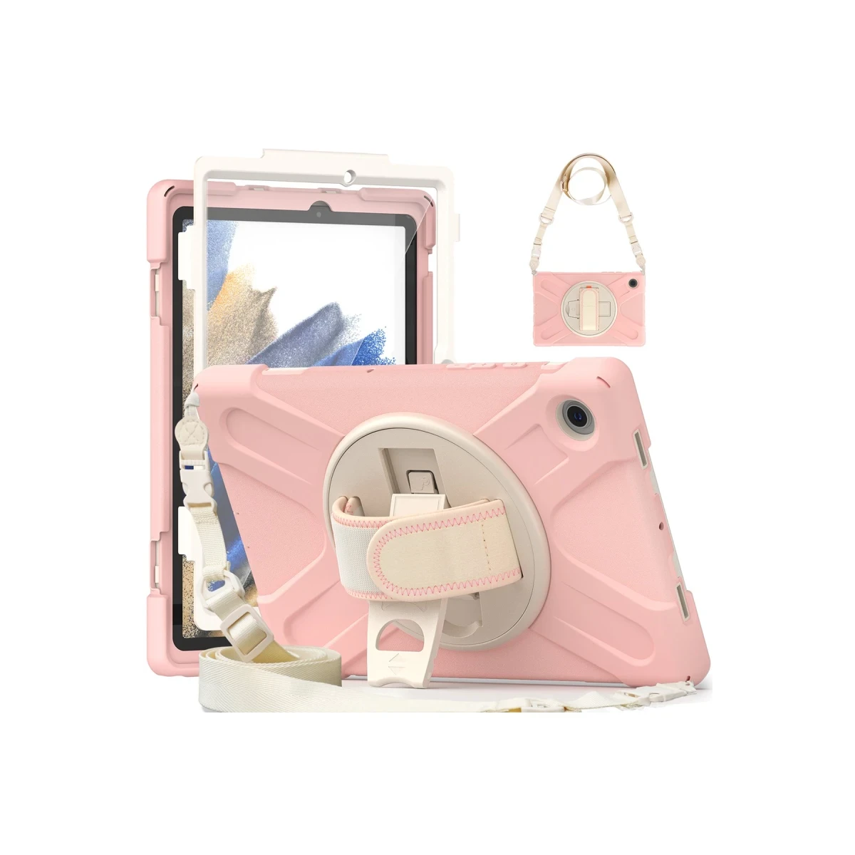 Samsung Galaxy X200 Tab A8 10.5 Kılıf Amazing Tablet Kapak - Pembe