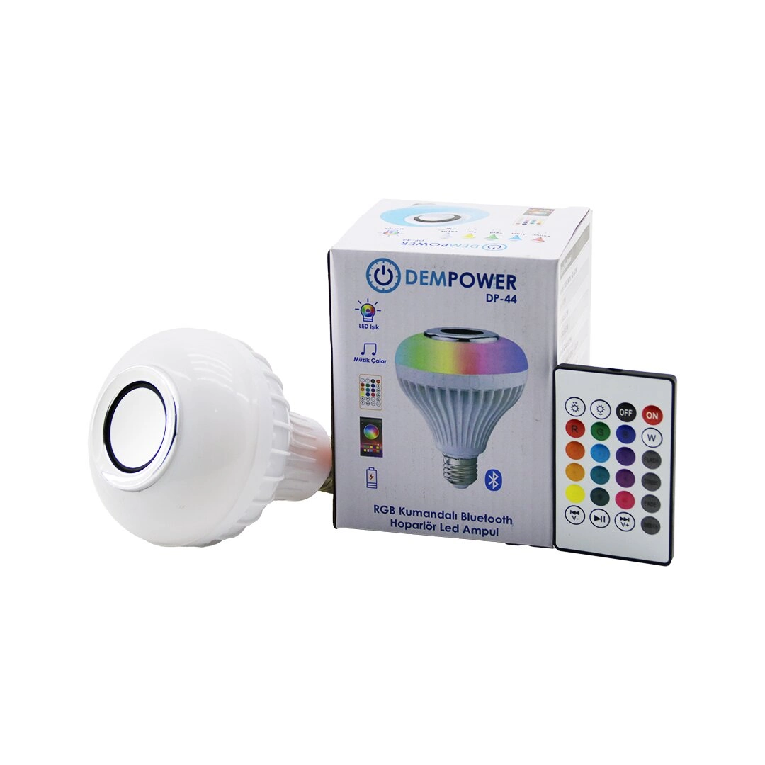 Bluetooth Hoparlörlü RGB LED Ampul 7W 3W Müzik Çalar