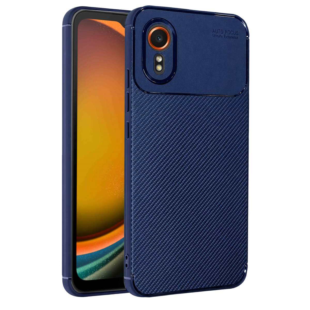 Samsung Galaxy XCover 7 Kılıf Auto Focus Karbon Kapak - Lacivert