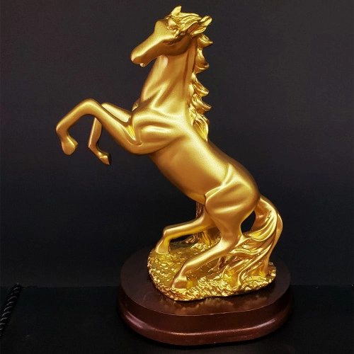 Asil Gold Renk At Biblosu 20 cm Dekoratif Obje