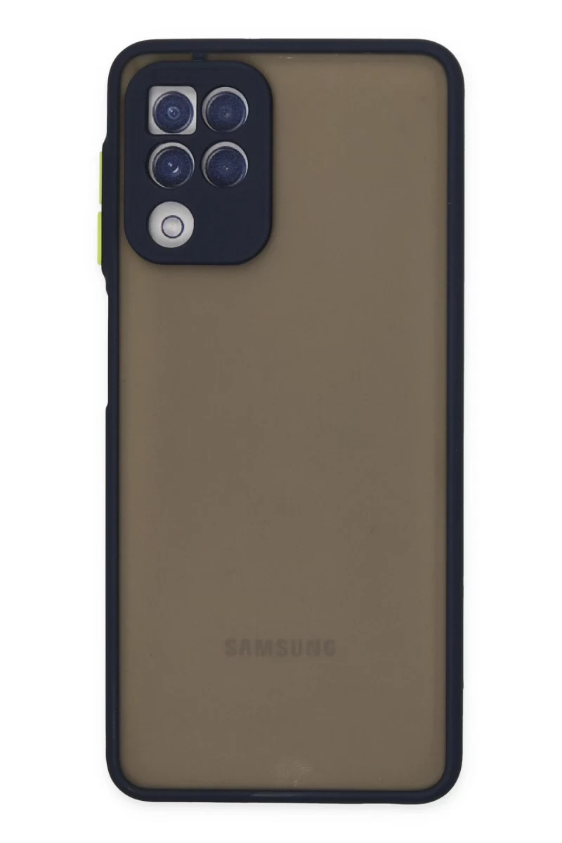 Samsung Galaxy A22 Uyumlu Kılıf Montreal Silikon Kapak - Lacivert