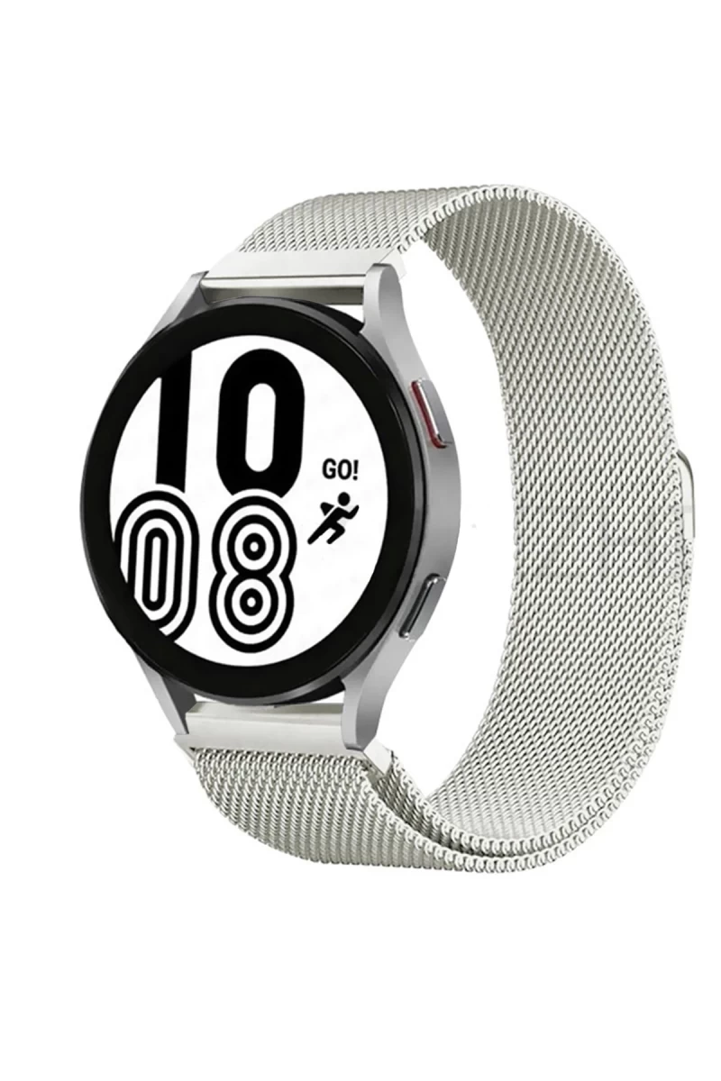 Samsung Galaxy Watch 4 Metal Mıknatıslı Kordon - Gümüş