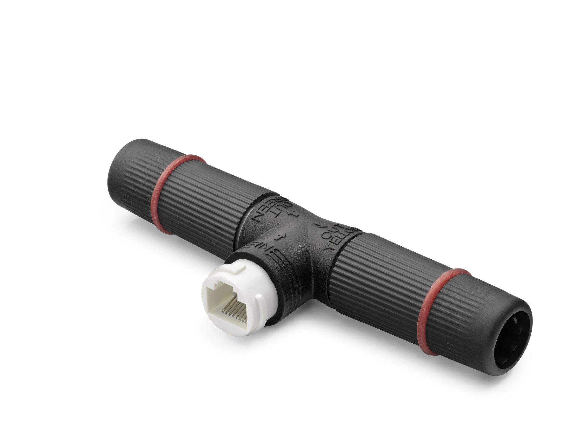 Su Geçirmez T Tipi Poe Splitter RJ45 12V Dış Mekan Kullanımı