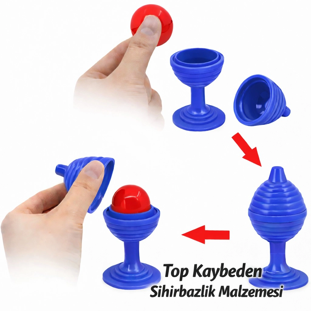 Sihirli Kupa Top Kaybetme Oyunu 7 cm Mavi Renk