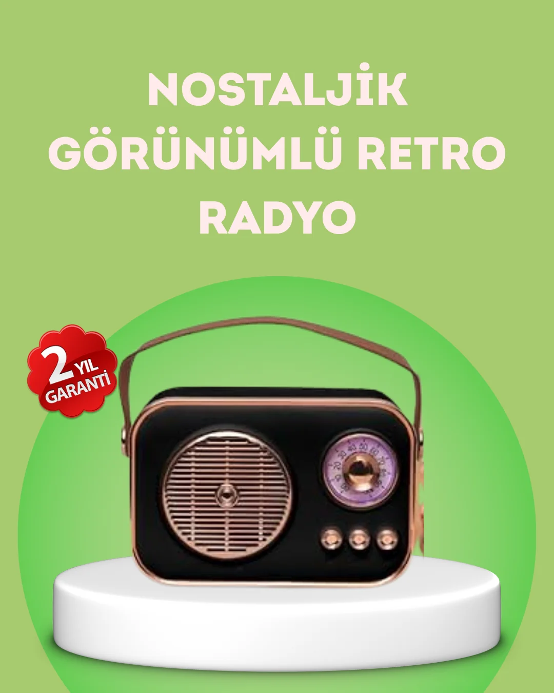 Nostaljik Retro Radyo – Bluetooth, USB ve FM Özellikli Şık Tasarım